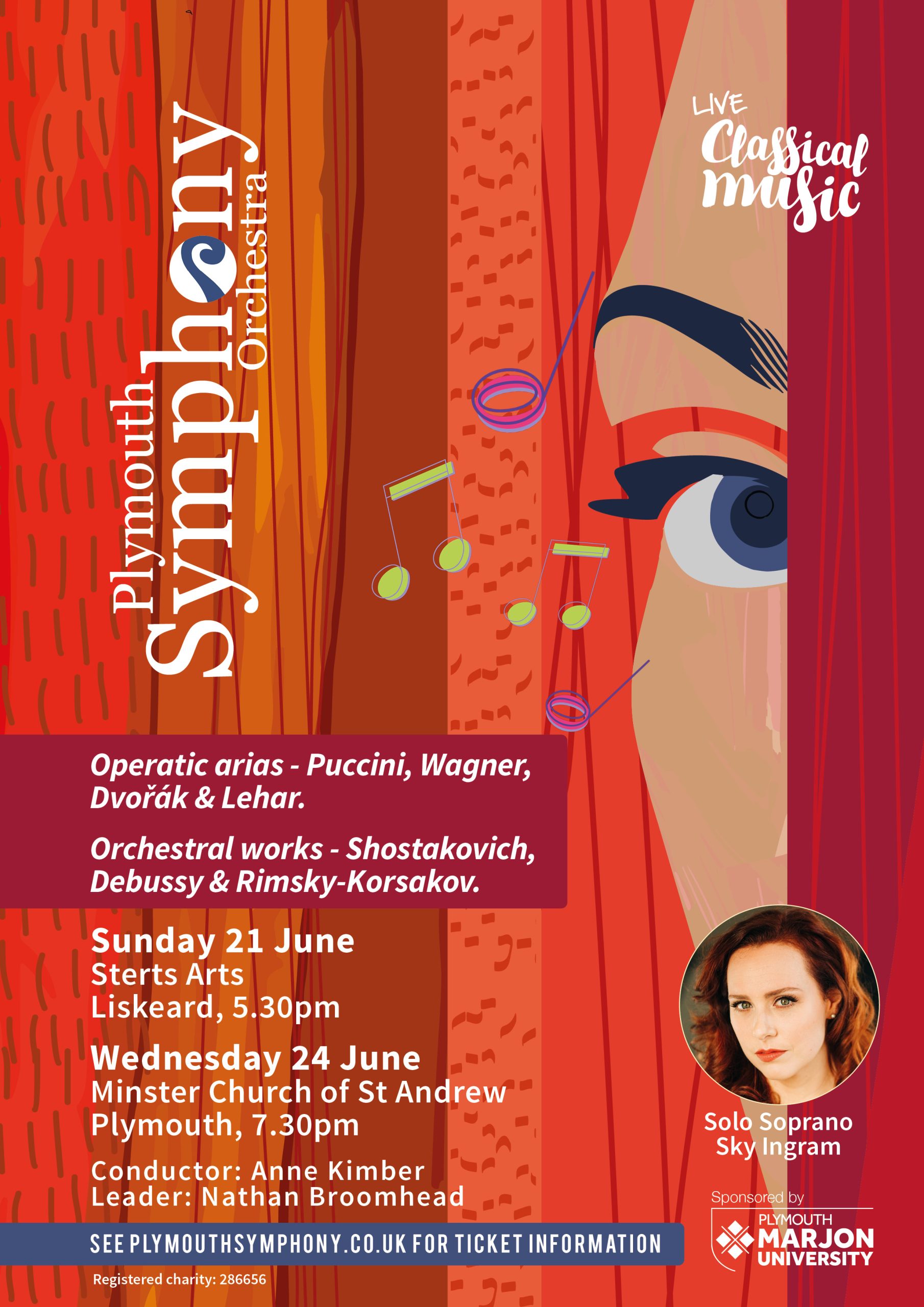 A4 poster June 26 Sky Ingram Plymouth Symphony Orchestra June 2026